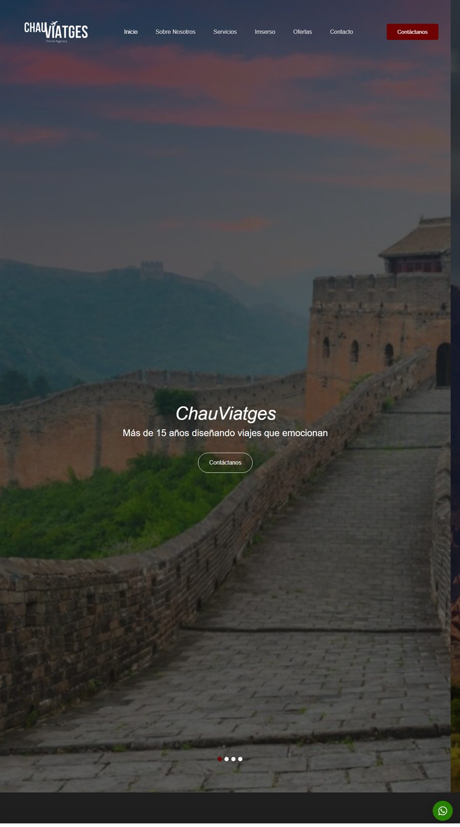 Diseño web de la agencia de viajes Chauviatges