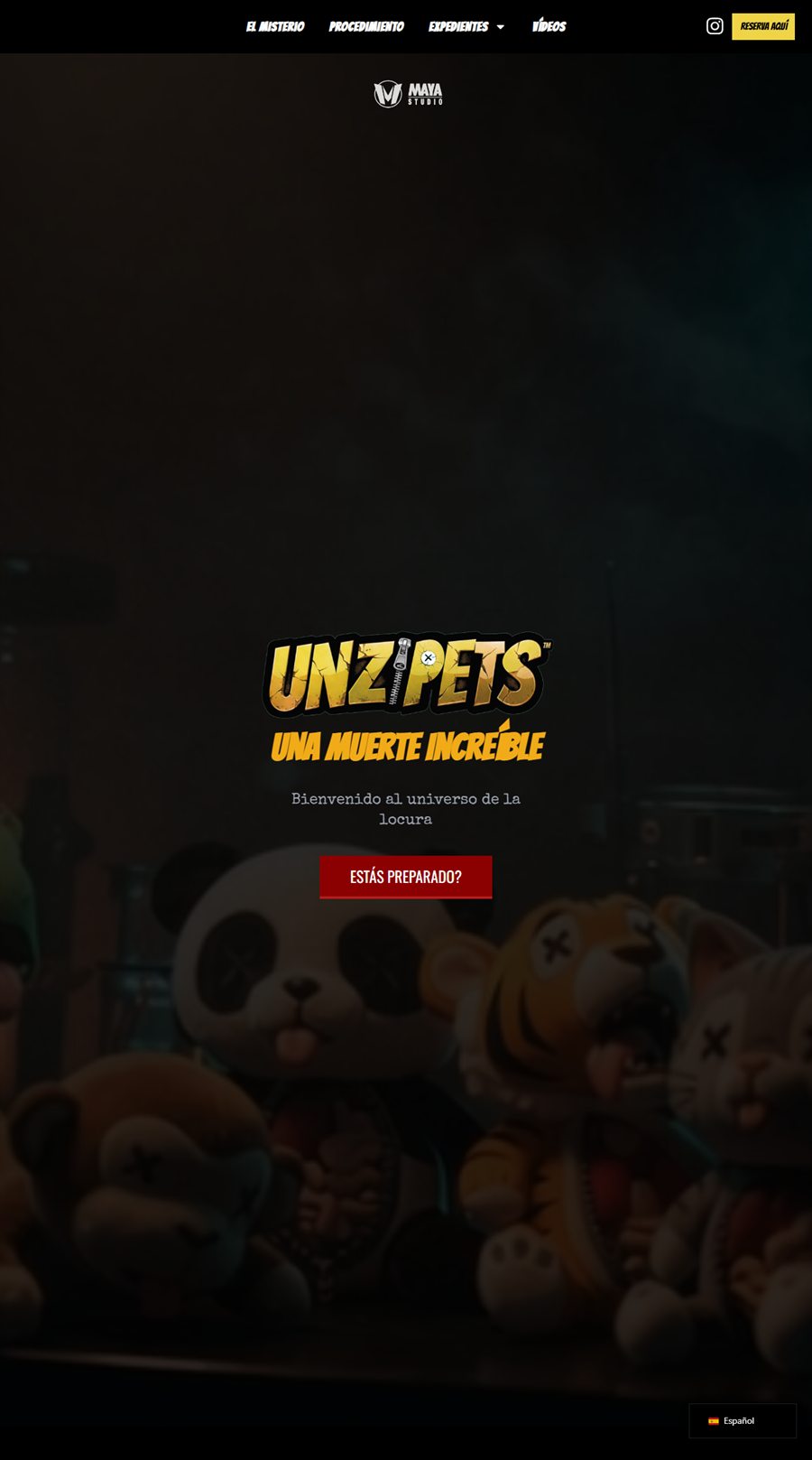 Diseño de la tienda online Unzipets para mascotas